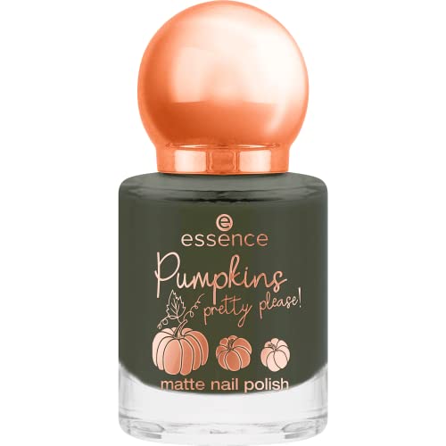 essence Pumpkins pretty please! matte nail polish, Nr. 02 Autumn Leaves ; Pumpkins, Please?, grün (8ml) von essence cosmetics