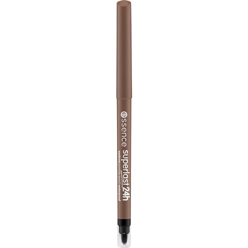 essence SUPERLAST 24h eyebrow pomade pencil waterproof, Augenbrauenstift, Nr. 20, Braun, vegan, wasserfest, ohne Mikroplastikpartikel, Nanopartikel frei, 1er Pack (0.31g) von essence cosmetics