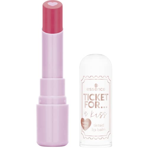 essence Ticket For ... a kiss tinted Lip Balm with a caring Heart Nr. 01 My Heart is yours! Inhalt: 3g = 1 Stück von essence cosmetics