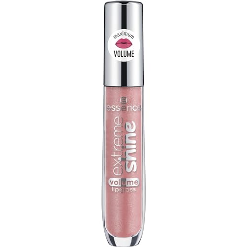 essence cosmetics extreme shine volume lipgloss, Lip Gloss, Nr. 04 Purple Rain, violett, strahlend frisch, glänzend, transluzent, vegan, ölfrei, ohne Alkohol (5ml) von essence cosmetics