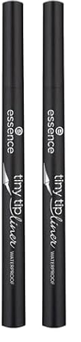essence cosmetics tiny tip liner WATERPROOF 01 (Packung mit 2) von essence cosmetics