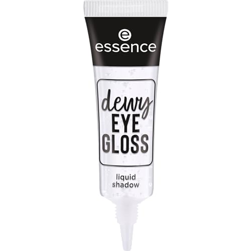 essence dewy EYE GLOSS liquid shadow, Lidschatten, Nr. 01, Transparent, weichzeichnend, strahlend frisch, vegan, Nanopartikel frei, ohne Parfüm, ölfrei, 1er Pack (8ml) von essence cosmetics