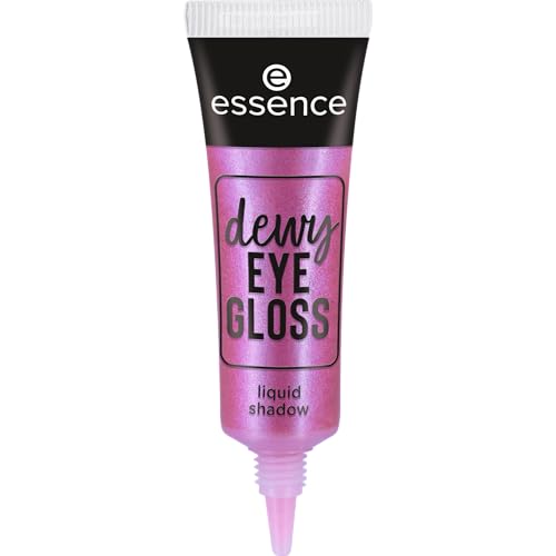 essence dewy EYE GLOSS liquid shadow, Lidschatten, Nr. 02, Rot, weichzeichnend, strahlend frisch, vegan, Nanopartikel frei, ohne Parfüm, ölfrei, 1er Pack (8ml) von essence cosmetics