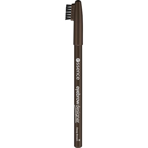 essence cosmetics eyebrow DESIGNER, Eye Pencil, Augenbrauenstift, Nr. 11 deep brown, braun, definierend, natürlich, vegan, Mikroplastik Partikel frei, Nanopartikel frei (1g) von essence cosmetics