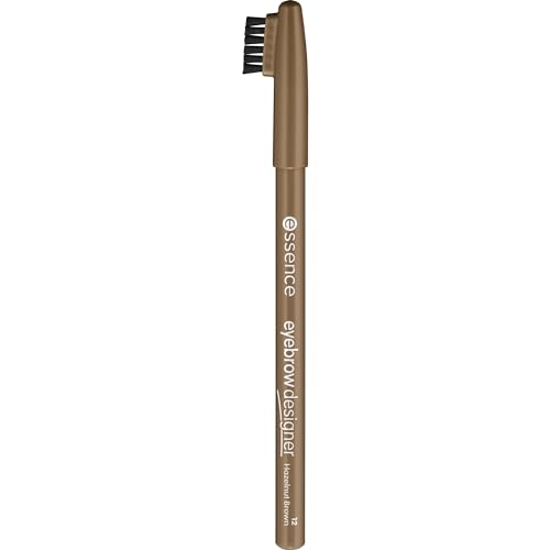 essence cosmetics eyebrow DESIGNER, Eye Pencil, Augenbrauenstift, Nr. 12 hazelnut brown, braun, definierend, natürlich, vegan, Mikroplastik Partikel frei, Nanopartikel frei (1g) von essence cosmetics