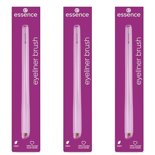 essence eyeliner brush, Nr. 01, Mehrfarbig, Nanopartikel frei, 3er Pack (3x1pcs) von essence cosmetics