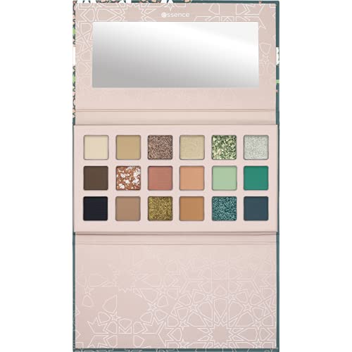 essence eyeshadow palette by Merve, Lidschatten, Nr. 01, Mehrfarbig, 18 Farben, vegan, ohne Mikroplastikpartikel, Nanopartikel frei, ohne Parfüm, 1er Pack (13.5g) von essence cosmetics