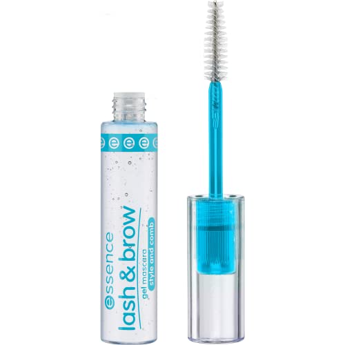 essence lash and brow Gel Mascara, Augenbrauen Gel - 3er Pack (3x9 ml), transparent und definierend, Augen Make-up von essence cosmetics