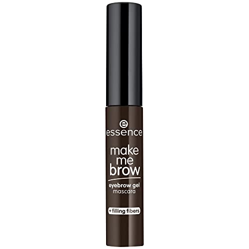 essence make me BROW eyebrow gel mascara, Augenbrauen, Nr. 06 Ebony Brows, schwarz, definierend, gelig, vegan, Mikroplastik Partikel frei, Nanopartikel frei (3,8ml) von essence cosmetics