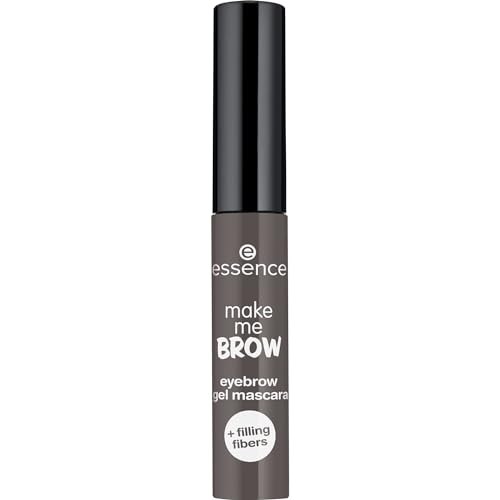 essence cosmetics make me BROW eyebrow gel mascara, Augenbrauen, mit Füllfasern, Nr. 04 Ashy Brows, braun, definierend, gelig, vegan, Mikroplastik Partikel frei, Nanopartikel frei (3,8ml) von essence cosmetics