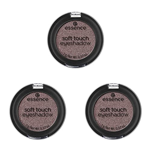 essence soft touch eyeshadow, Lidschatten, Nr. 03 Eternity, grau, sofortiges Ergebnis, langanhaltend, mit Vitaminen, farbintensiv, vegan, Nanopartikel frei, 3er Pack (3 x 2g) von essence cosmetics