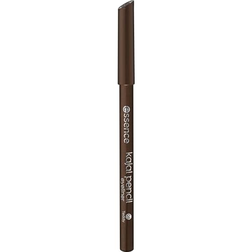 essence cosmetics kajal pencil, Nr. 08 teddy, braun, definierend, langanhaltend, vegan, Mikroplastik Partikel frei, Nanopartikel frei (1g) von essence cosmetics