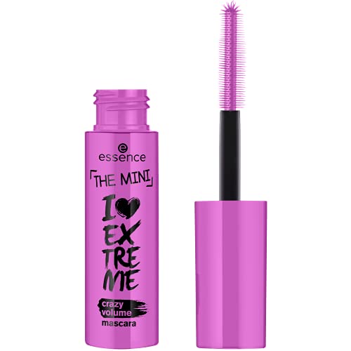 essence MINI THE MINI I LOVE EXTREME crazy volume mascara, schwarz, volumengebend, farbintensiv (9,5ml) von essence cosmetics