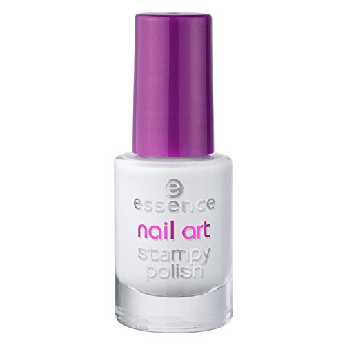 essence - Nageldesign - nail art stampy polish - 01 stamp me! White von essence cosmetics