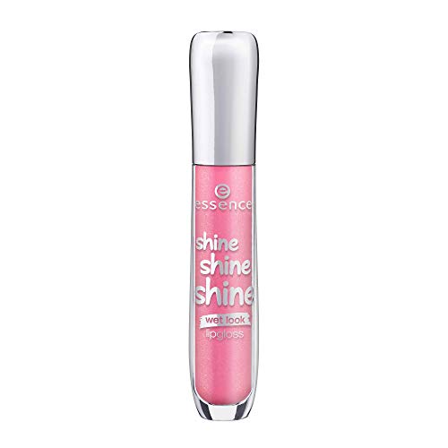 essence shine shine shine lipgloss, Lip Gloss, wet look, Nr. 19 think pink, pink, glänzend, vegan, ölfrei, ohne Alkohol (5ml) von essence cosmetics