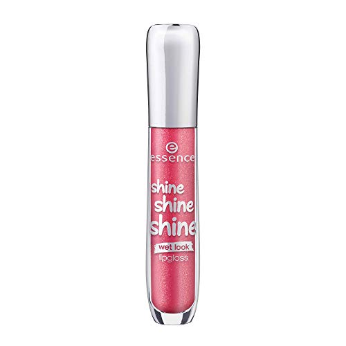 essence shine shine shine lipgloss, Lip Gloss, wet look, Nr. 20 strawberry red, rot, glänzend, vegan, ölfrei, ohne Alkohol (5ml) von essence cosmetics