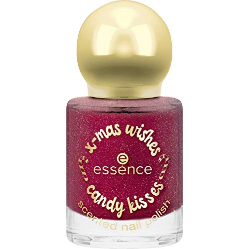 essence x-mas wishes candy kisses scented nail polish, Nr. 02 Apple-y Ever After, rot (8ml) von essence cosmetics