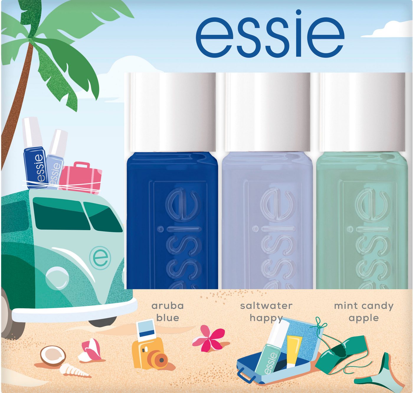 essie Nagellack-Set Essie Sommer-Nagellack-Kit Mini Trio, mit natürlichen Inhaltsstoffen essie Nagellack-Set Essie Sommer-Nagellack-Kit Mini Trio, mit natürlichen Inhaltsstoffen von essie
