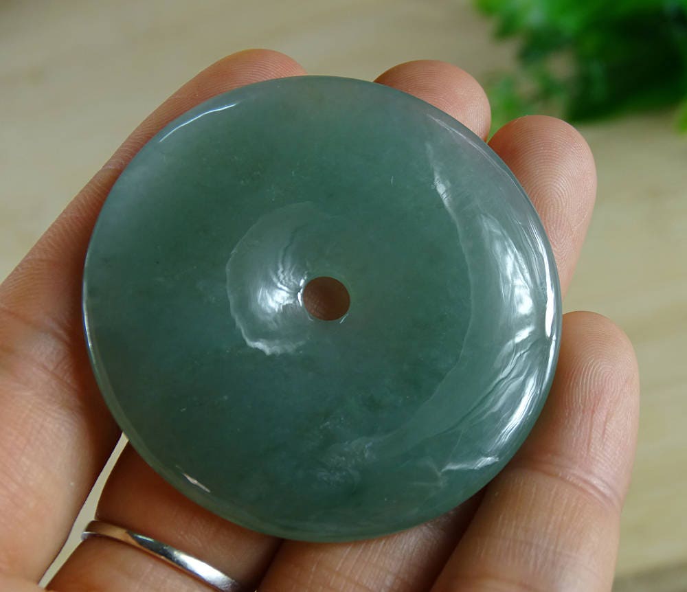 Kreis Donut Grün Jade Jadeit Anhänger Natur Zertifikat Grade A Smaragd 3777 Kreis Donut Grün Jade Jadeit Anhänger Natur Zertifikat Grade A Smaragd 3777 von esybuy