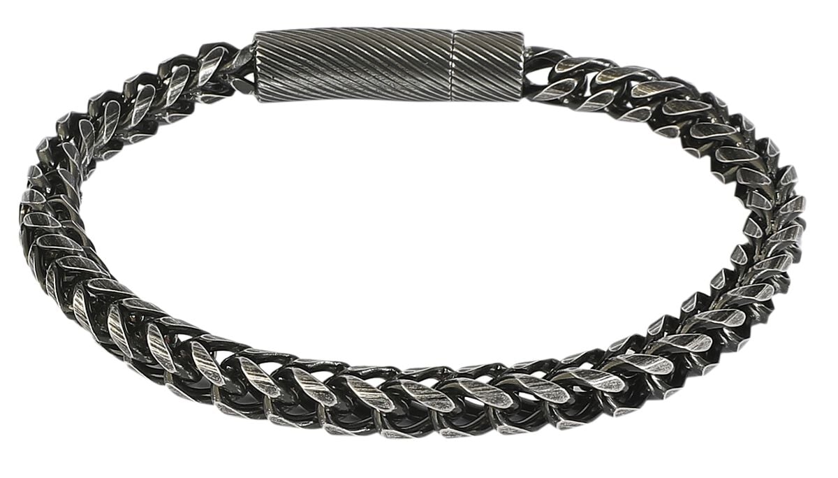 etNox hard and heavy Armkette - Antique Woven - gun metal von etNox hard and heavy