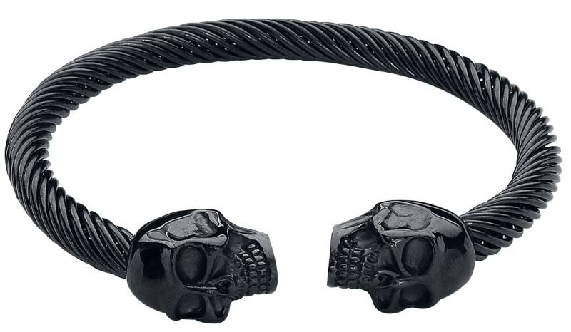 etNox hard and heavy Double Skull Armreif schwarz von etNox hard and heavy