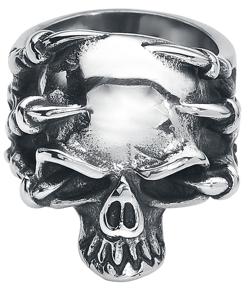 etNox hard and heavy - Gothic Ring - Klauenschädel - für Männer - silberfarben von etNox hard and heavy