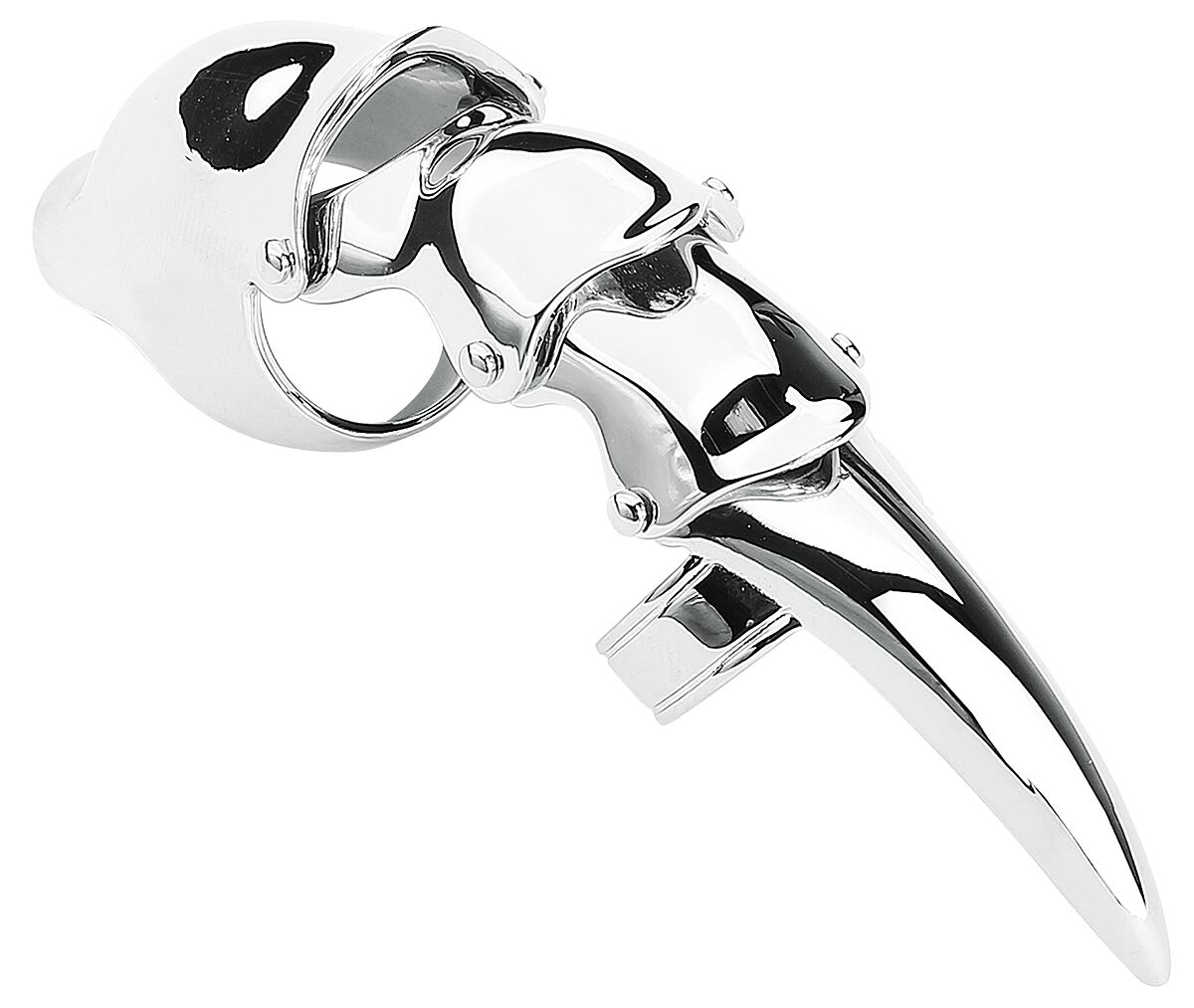 etNox hard and heavy - Gothic Ring - Long Finger Claw - für Damen - silberfarben von etNox hard and heavy