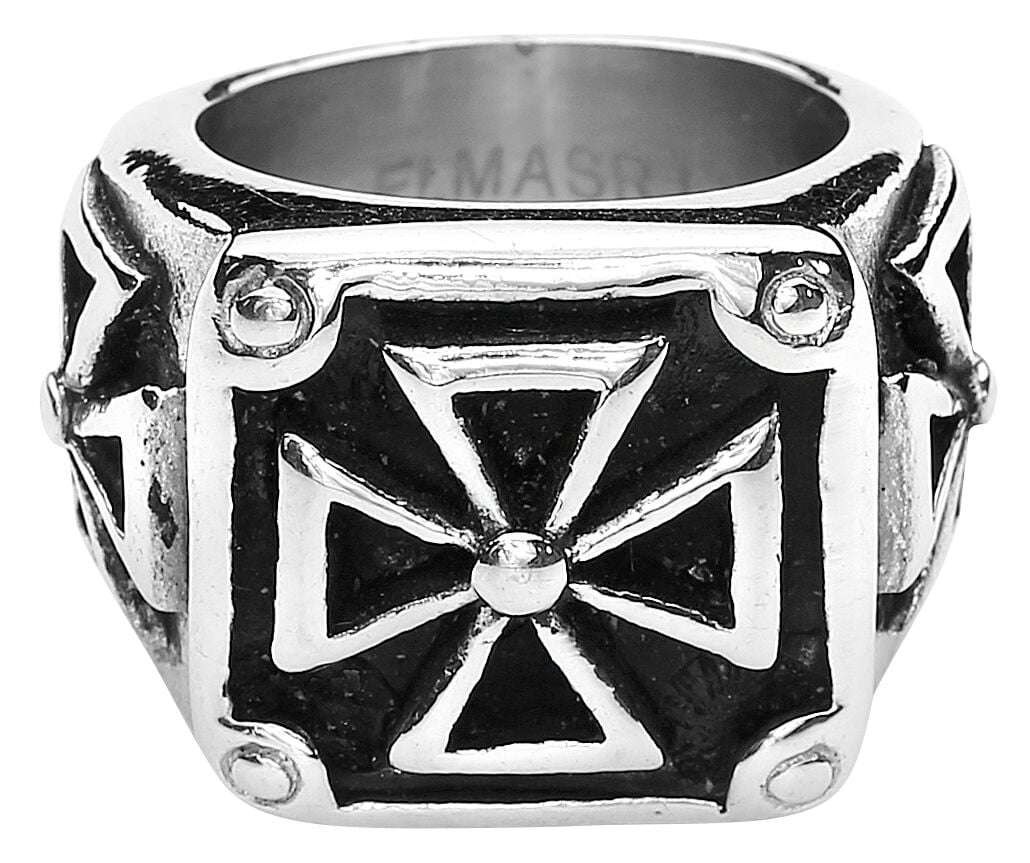 etNox hard and heavy Heavy Iron Cross Ring multicolor von etNox hard and heavy