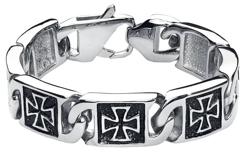 etNox hard and heavy Iron Cross Armband silberfarben von etNox hard and heavy