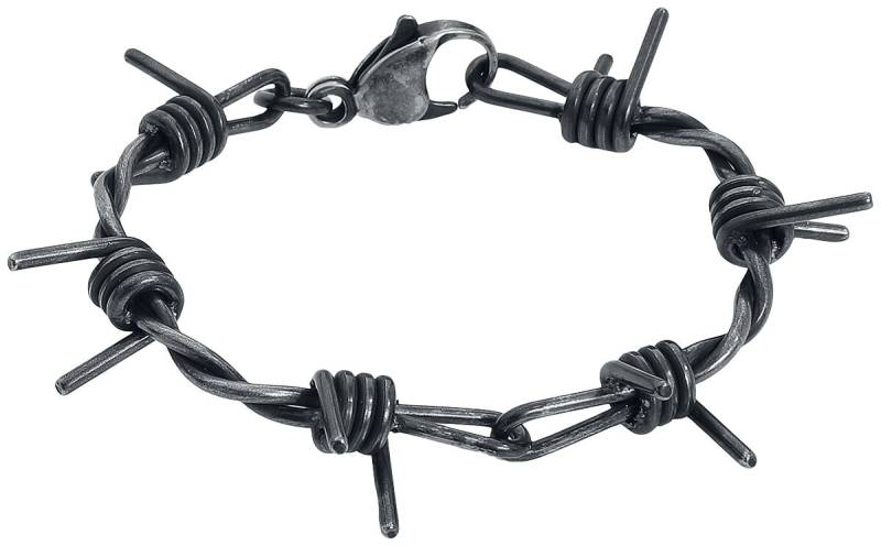 etNox hard and heavy Stacheldraht Armband silberfarben von etNox hard and heavy