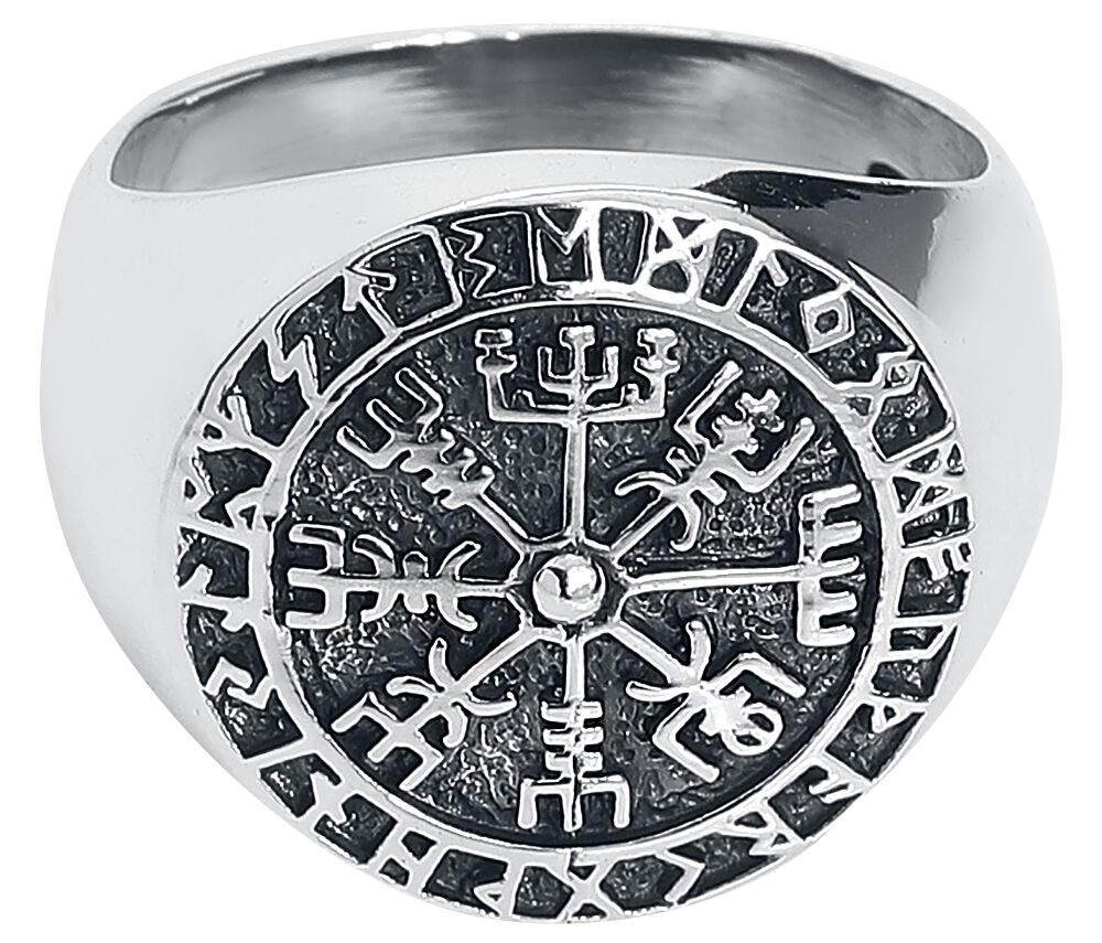 etNox magic and mystic - Mittelalter Ring - Vegvisir - silberfarben von etNox magic and mystic