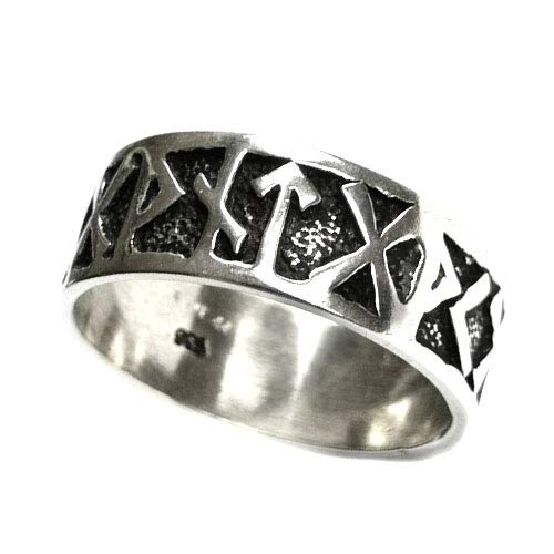 Runen Ring Rune Runenring Futhark 925er Sterling Silber (66 (21.0)) von etNox