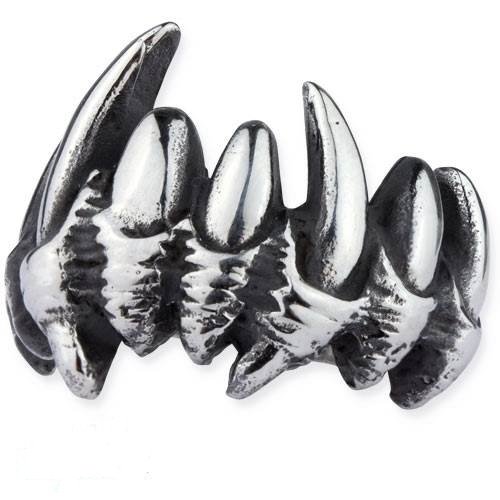 Vampir Ring Gothic Reisszähne Fang Batcave Vamp Vampire Reißzähne SR1326 (65 (20.7)) von etNox