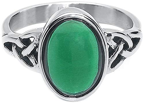 etNox Grüner Kristall Unisex Ring silberfarben M Edelstahl Basics, Casual Wear, Fashion & Style von etNox