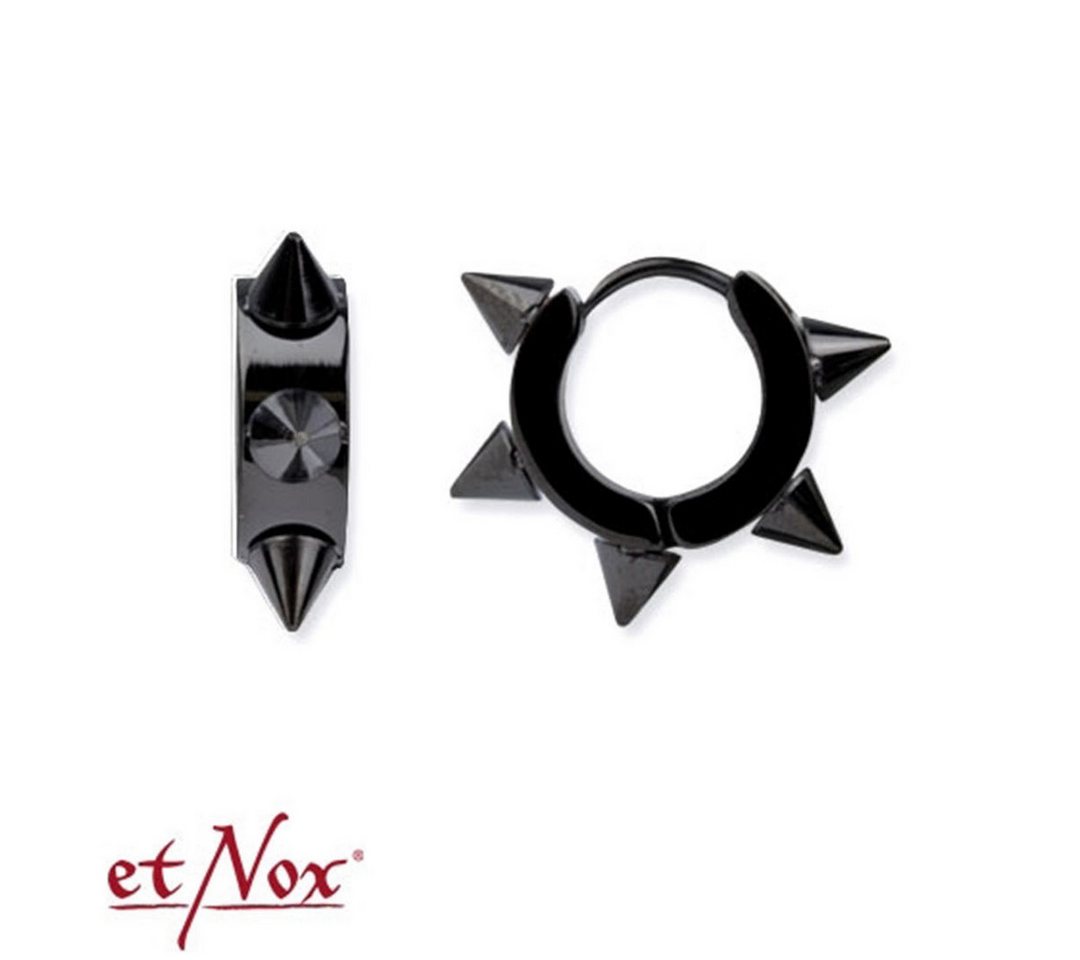 etNox Klappcreolen Creolen Spikes: Klappcreolen Ohrringe aus Edelstahl von etNox