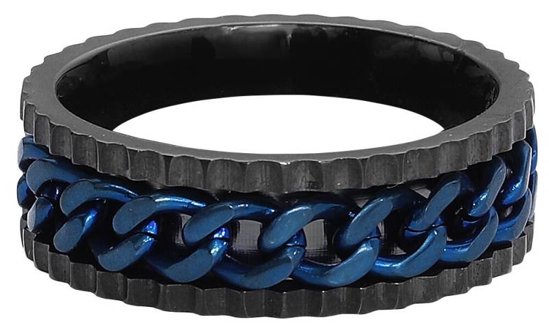 etNox Ring - Kette - für Männer - schwarz/blau von etNox