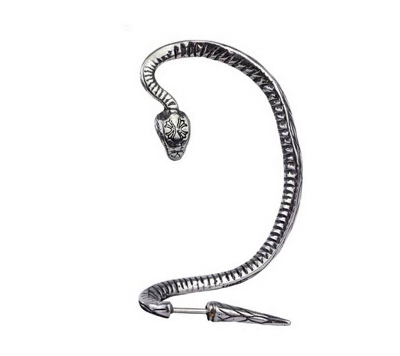 etNox Single-Ohrstecker mit Ohrklemme Ear Cuff Ohrring „Schlange“ von etNox