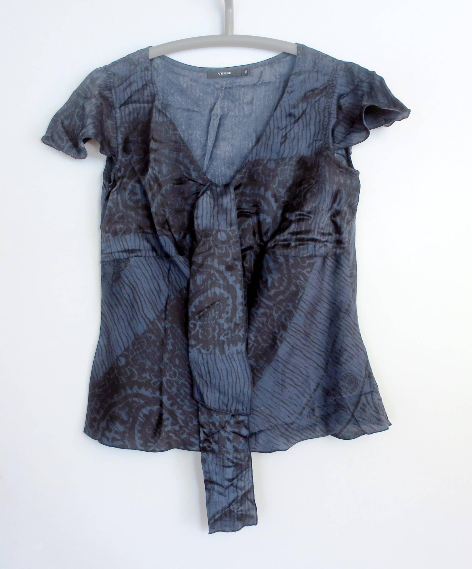 Vintage Bluse Top Von Verse Mit Schluppen-Bändern von etage4vintage