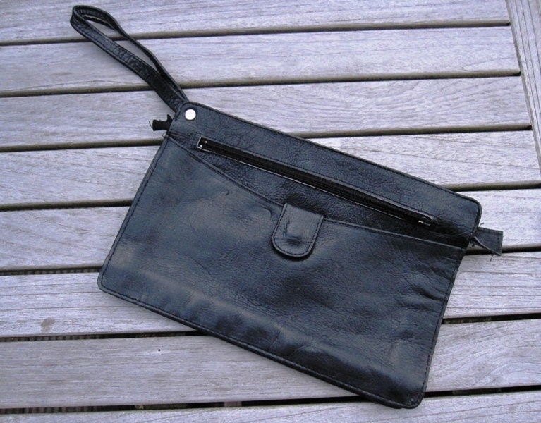Vintage Clutch Ledertasche 70Er von etage4vintage