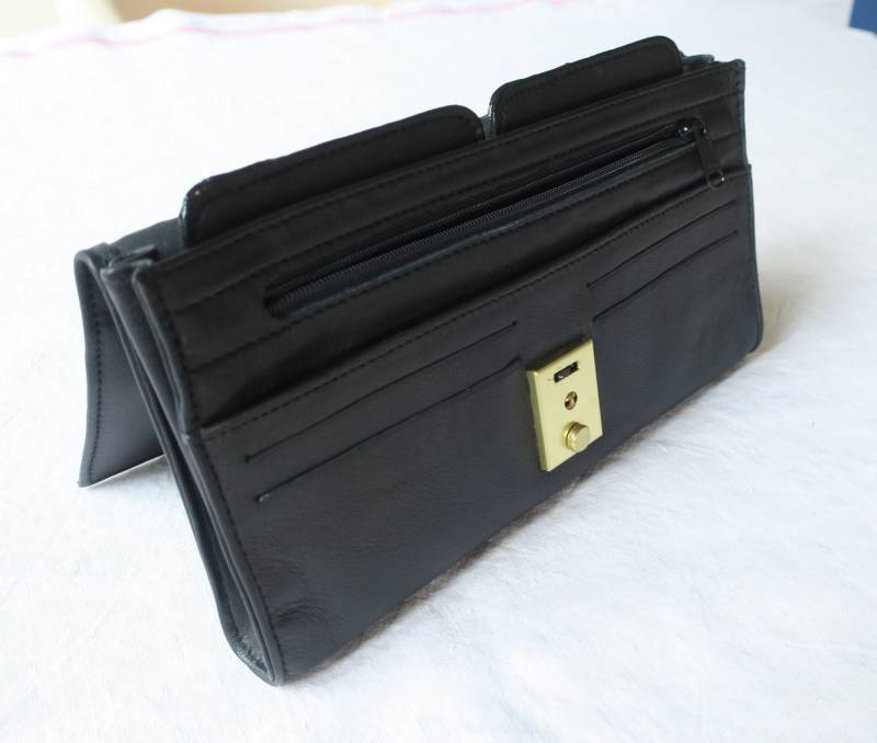 Vintage Edle Leder Dokumententasche in Schwarz von etage4vintage