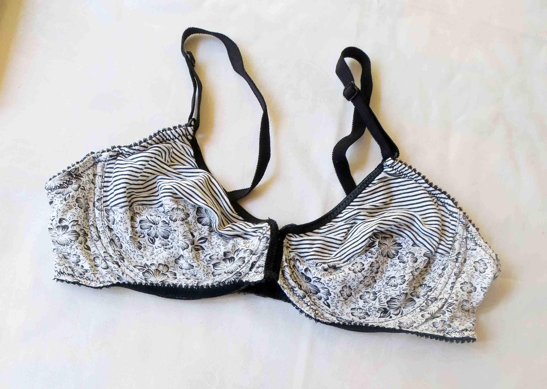 Vintage | G1 Bügel-Bh Schwarz Weiß Baumwolle von etage4vintage
