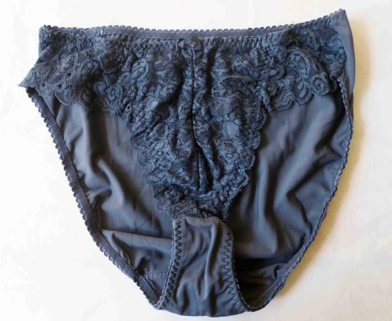 Vintage | L1 Slip Miriale in Blau Mit Spitze Vorne Und Schleifchen von etage4vintage