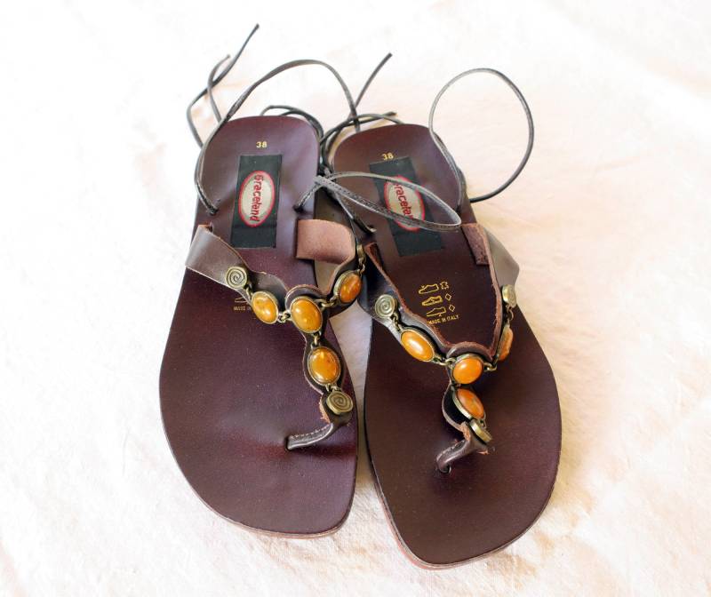 Vintage Leder Zehen Trenner Graceland | Eu 38 Mit Wadenbindung von etage4vintage