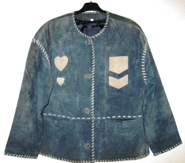 Vintage Lederjacke Trachtenjacke Größe 42 von etage4vintage