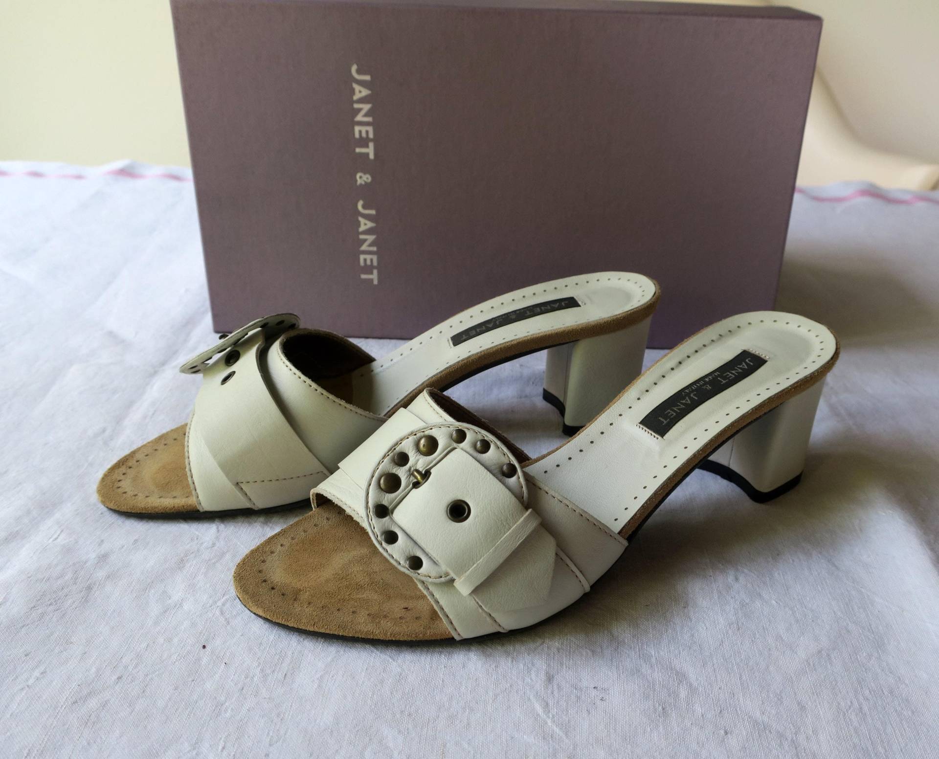 Vintage Pumps Janet Und Leder Cremeweiß in Karton 38 von etage4vintage
