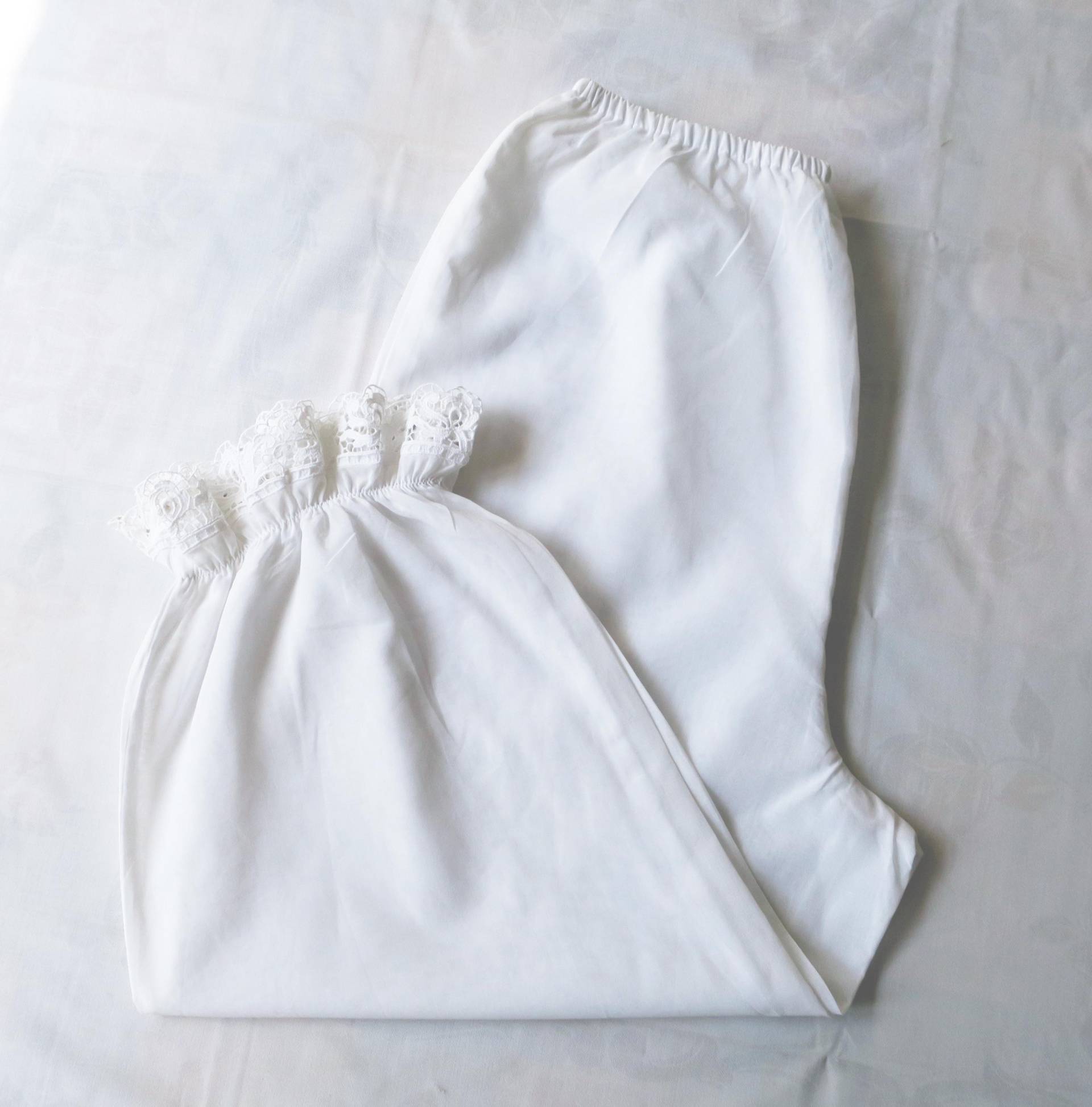Vintage Unterhose Weiß Fürstenberg Baumwolle Viktorianisch Gummiband von etage4vintage