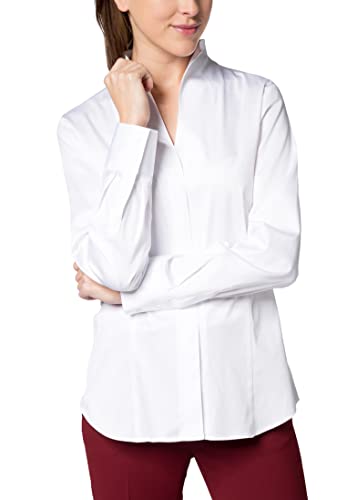 ETERNA Damen Satin Shirt Regular FIT 1/1 weiß 42_D_1/1 von ETERNA