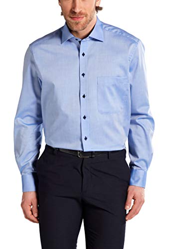 Eterna Mode GmbH Herren Loose Fit Business Hemd E137, Gr. Kragenweite: 40 cm, Blau (hellblau 12) von ETERNA