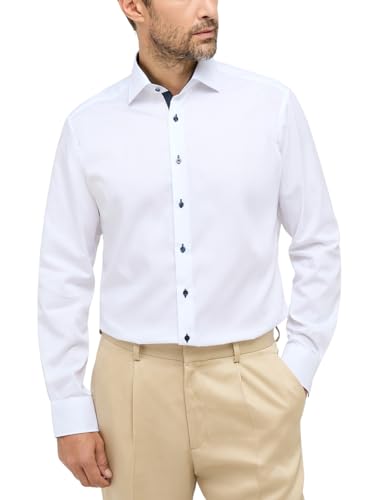 ETERNA Herren Pinpoint Oxford Hemd MODERN FIT 1/1 weiß 42_H_1/1 von ETERNA