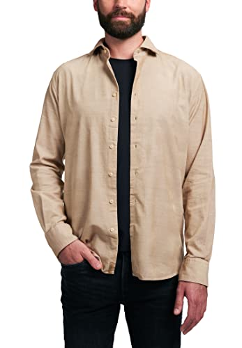 ETERNA Herren Upcycling Feincordhemd Regular FIT 1/1 beige L_H_1/1 von ETERNA